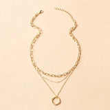 Kairi Vintage Gold Layered Chain Necklace