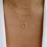 Kairi Vintage Gold Layered Chain Necklace