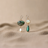 Adaline Vintage Stone Pearl Earrings