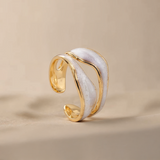 Alani Vintage Enamel Wave Ring