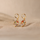 Alessia Golden Leaf Zirconia Earrings