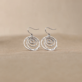 Alivia Vintage Maze Silver Earrings