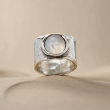 Amani Vintage Silver Moonstone Ring