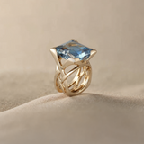 Arianna Vintage Blue Zirconia Ring