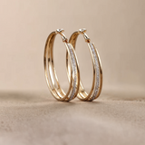 Azari Golden Bright Hoop Earrings