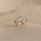 Camilla Vintage Zirconia Leaf Ring