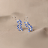 Cassandra Oval Zircon Leaf Earrings