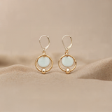 Elowyn Silver Color Bead Hoop Earrings