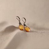 Kataleya Boho Orange Crystal Earrings