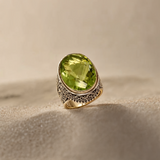 Kaia Olive Crystal Ring