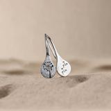Karsyn Dandelion Leaf Silver Earrings