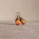 Kataleya Boho Orange Crystal Earrings