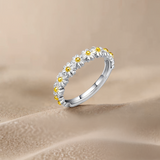 Kelsey Enamel Daisy Ring