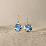 Leyla Blue Inlaid Crystal Earrings