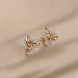 Maeve Opal Petal Stud Earrings