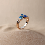 Mavis Vintage Blue Crystals Ring