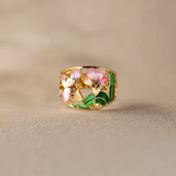 Mikayla Golden Enamel Flower Ring