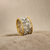 Naomi Diamond Golden Floral Ring