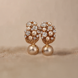 Savannah Flower Pearl Earrings
