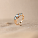 Sierra Blue Zirconia Gold Ring