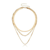Kassidy Vintage Gold Three Layered Necklace