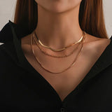 Kassidy Vintage Gold Three Layered Necklace