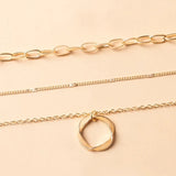 Kairi Vintage Gold Layered Chain Necklace