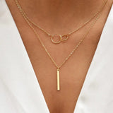 Solei Vintage Gold Dual Necklace