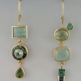 Hayley Vintage Green Dangling Earrings
